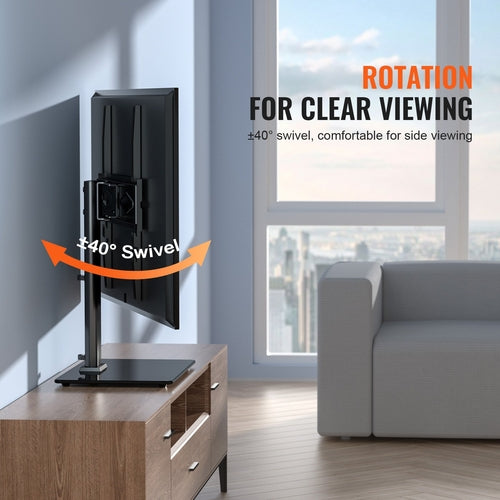 TV Stand Mount, Swivel Universal TV Stand for 32 to 55 inch TVs,