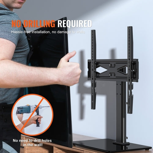 TV Stand Mount, Swivel Universal TV Stand for 32 to 55 inch TVs,