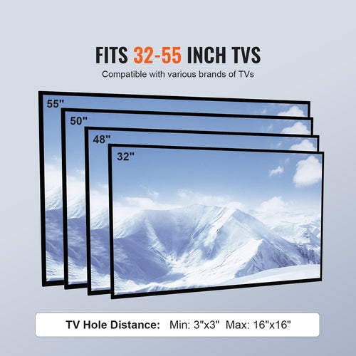 TV Stand Mount, Swivel Universal TV Stand for 32 to 55 inch TVs,